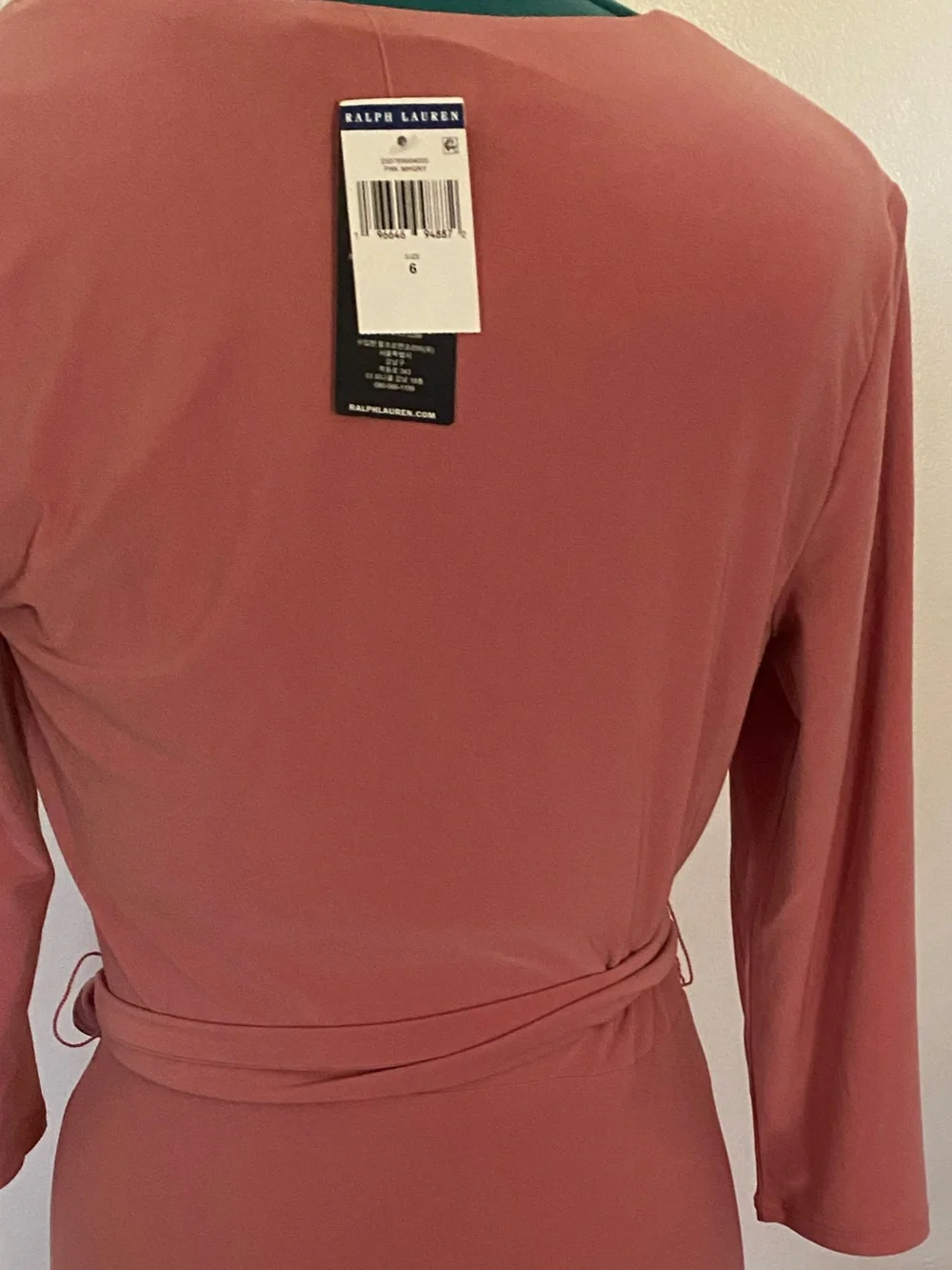 Ralph Lauren Rose Wrap Jumpsuit with Waist Tie